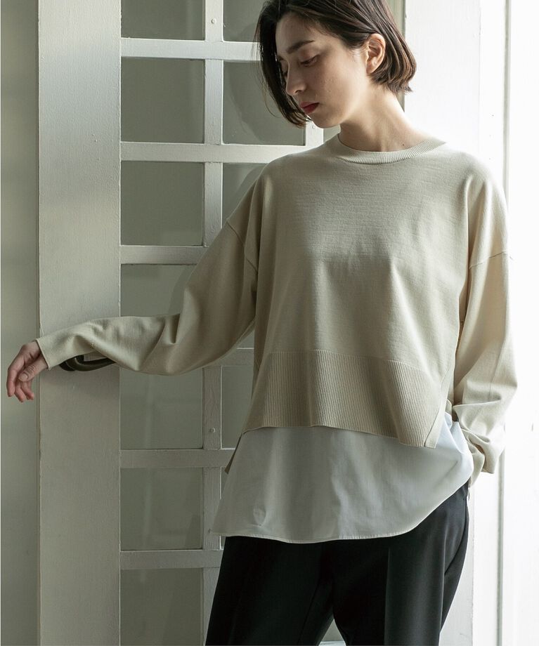 OPAQUE.CLIP「≪ツインセット≫ ワイドニット×タンクトップシャツ【洗濯機洗い可】」|その他|