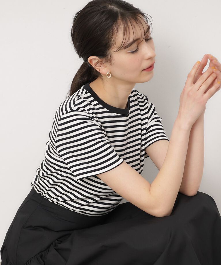 OPAQUE.CLIP「フライスコットンベーシックTシャツ」|Tシャツ・カットソー|ﾎﾜｲﾄ(301)