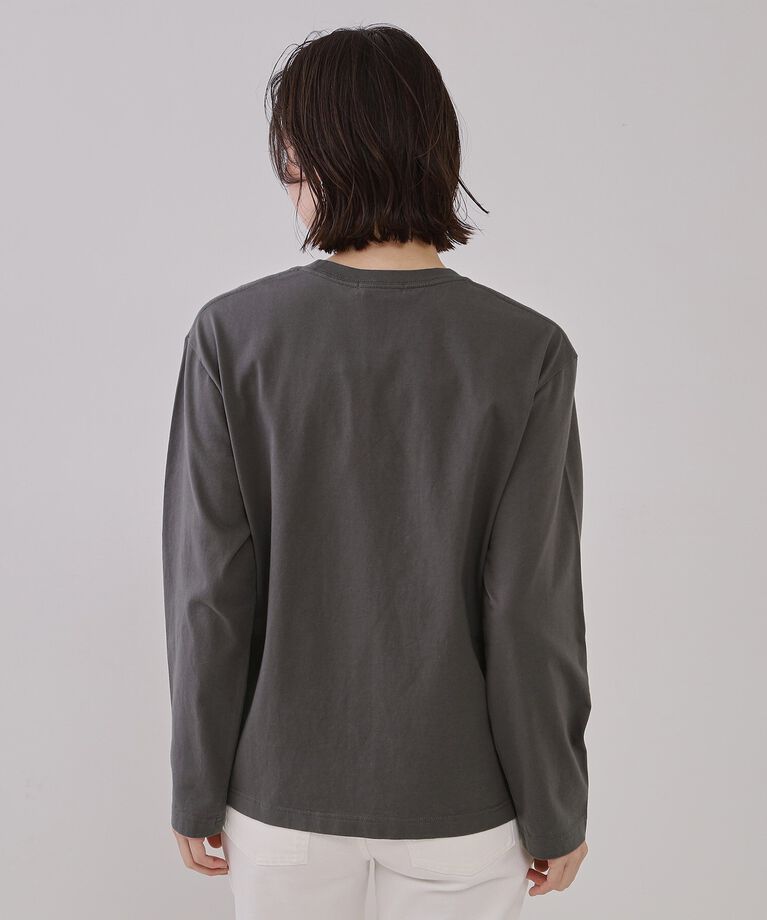 OPAQUE.CLIP「フォトプリントロングTシャツ【洗濯機洗い可】」|Tシャツ・カットソー|
