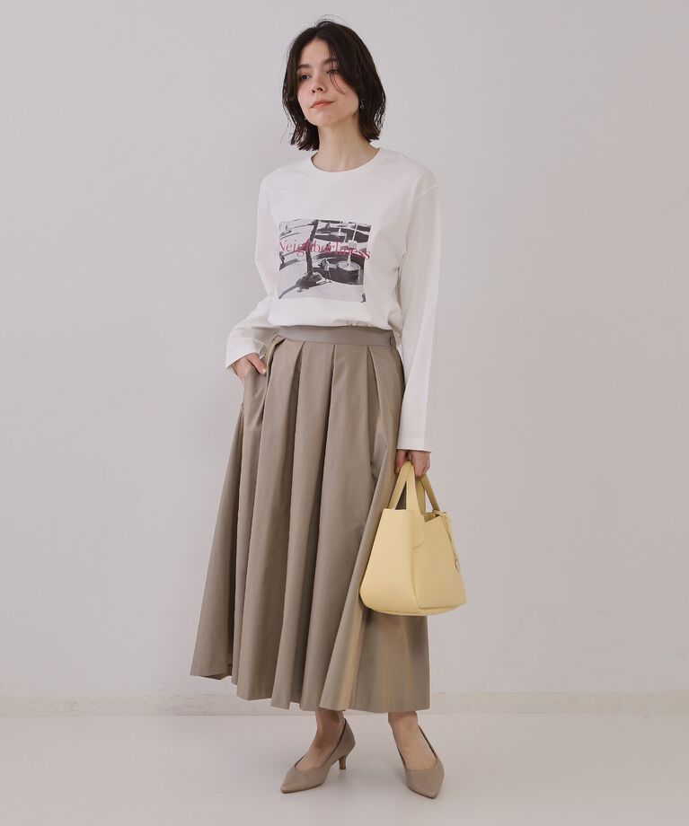 OPAQUE.CLIP「フォトプリントロングTシャツ【洗濯機洗い可】」|Tシャツ・カットソー|