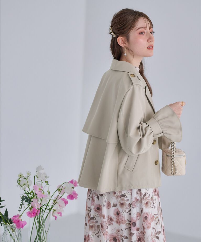 Couture broach「【華やか・主役級】ショートトレンチ」|トレンチコート|