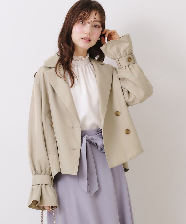 Couture broach「【華やか・主役級】ショートトレンチ」|トレンチコート|