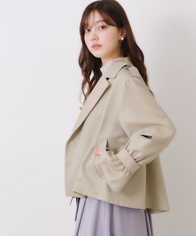 Couture broach「【華やか・主役級】ショートトレンチ」|トレンチコート|