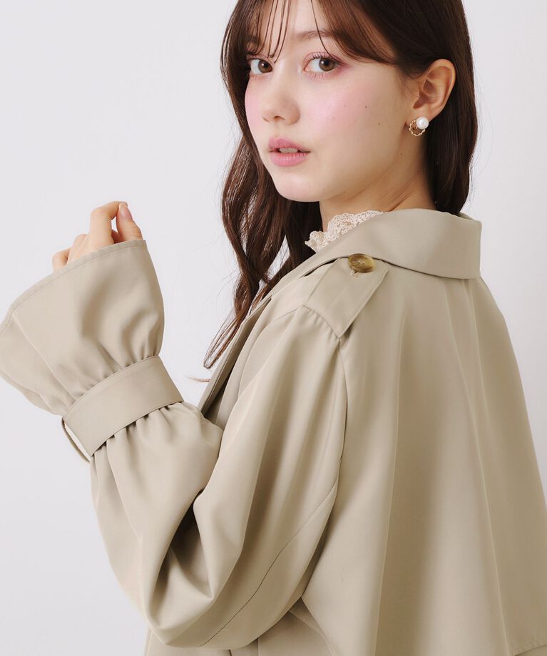 Couture broach「【華やか・主役級】ショートトレンチ」|トレンチコート|