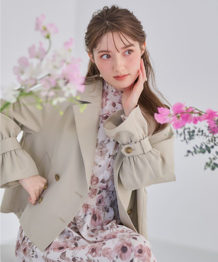 Couture broach「【華やか・主役級】ショートトレンチ」|トレンチコート|