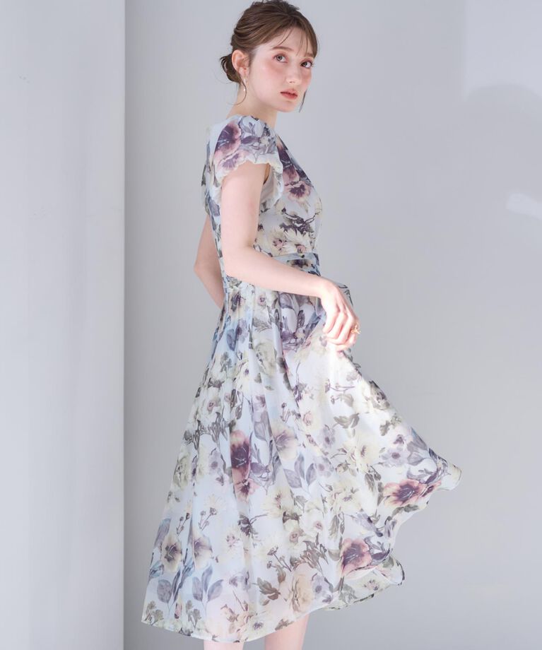 Couture broach「Summerオーガンフルールワンピース」|ワンピース|ライトグレー(111