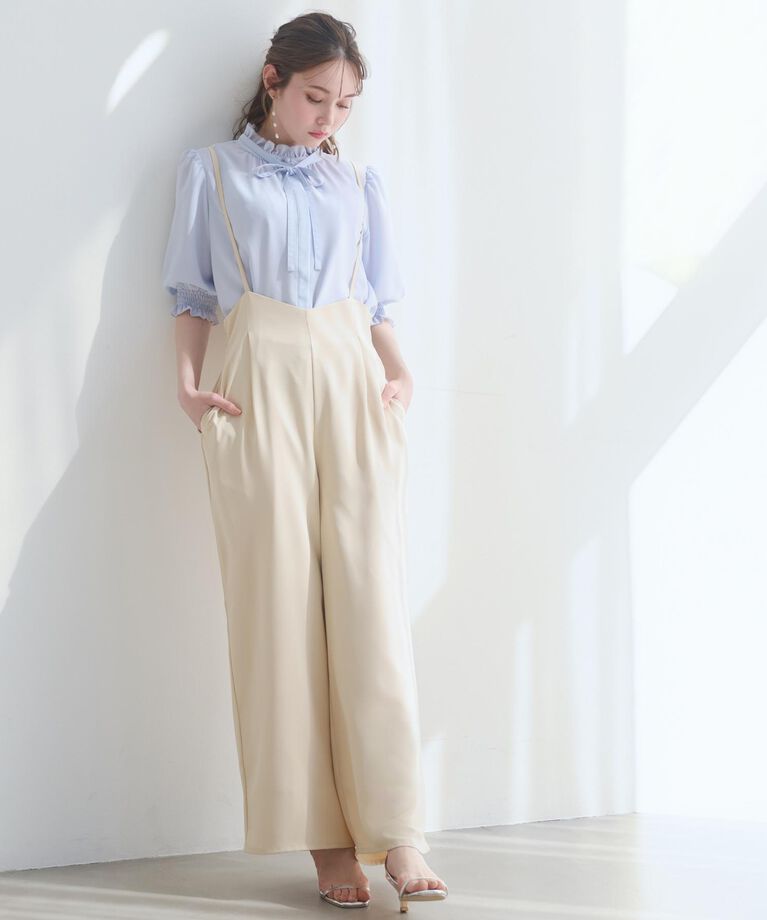 Couture broach「【マシンウォッシャブル・きれいめ】キャミロンパース」|その他|アイボリー(004)