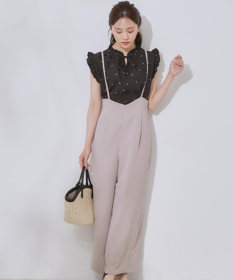 Couture broach「【マシンウォッシャブル・きれいめ】キャミロンパース」|その他|