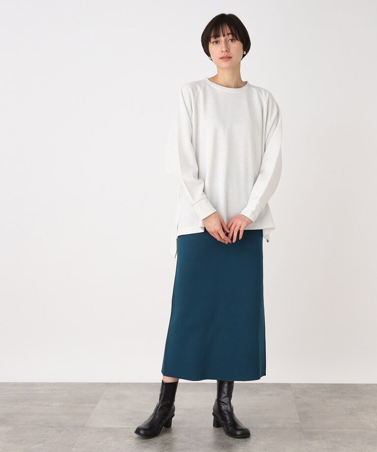 THE SHOP TK「ラメ×裏毛Aラインプルオーバー【洗濯機OK】」|Tシャツ・カットソー|