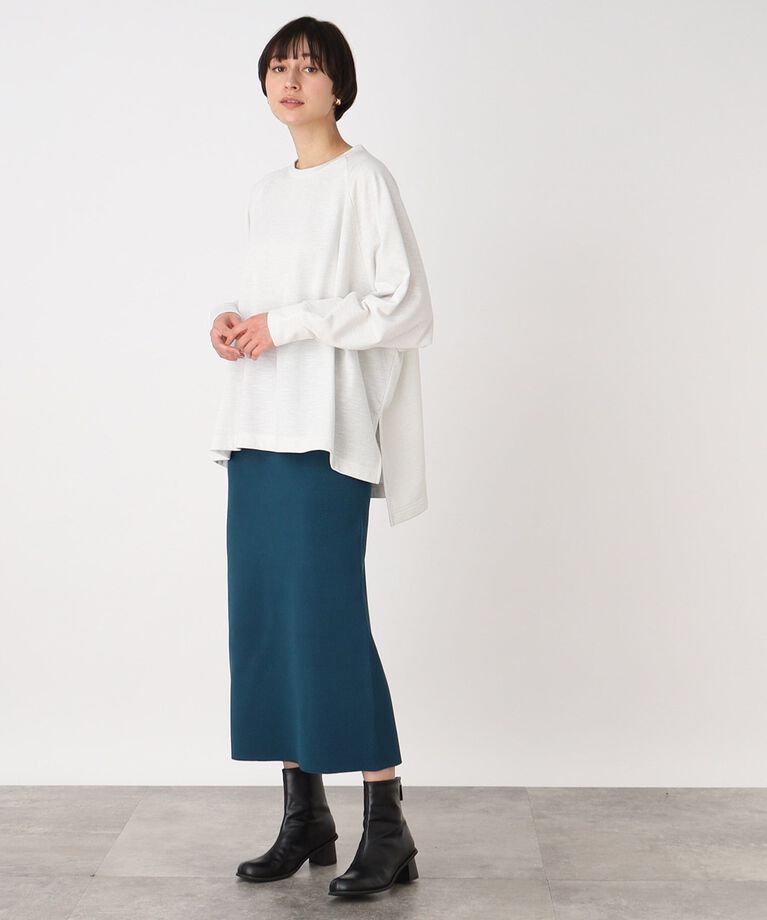 THE SHOP TK「ラメ×裏毛Aラインプルオーバー【洗濯機OK】」|Tシャツ・カットソー|
