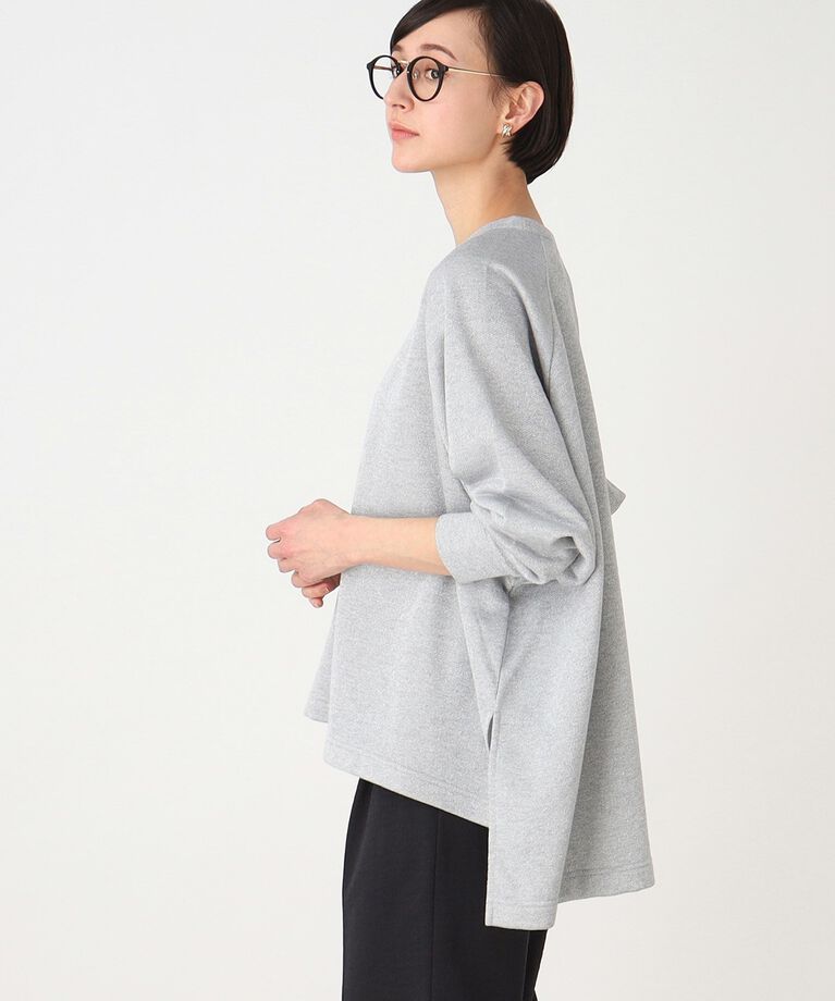 THE SHOP TK「ラメ×裏毛Aラインプルオーバー【洗濯機OK】」|Tシャツ・カットソー|
