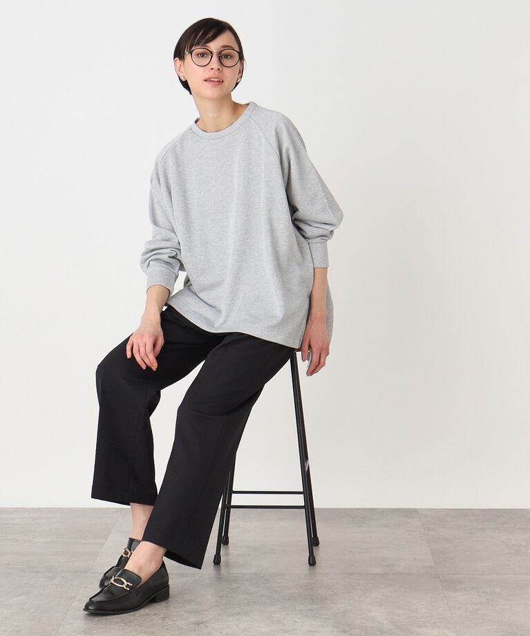 THE SHOP TK「ラメ×裏毛Aラインプルオーバー【洗濯機OK】」|Tシャツ・カットソー|