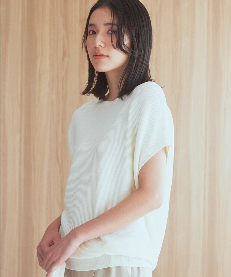 THE SHOP TK「【UVケア/アンチピリング/さらさら/洗える/WEB限定有】美人フレンチニット」|ニット・セーター|ｵﾌﾎﾜｲﾄ(003)