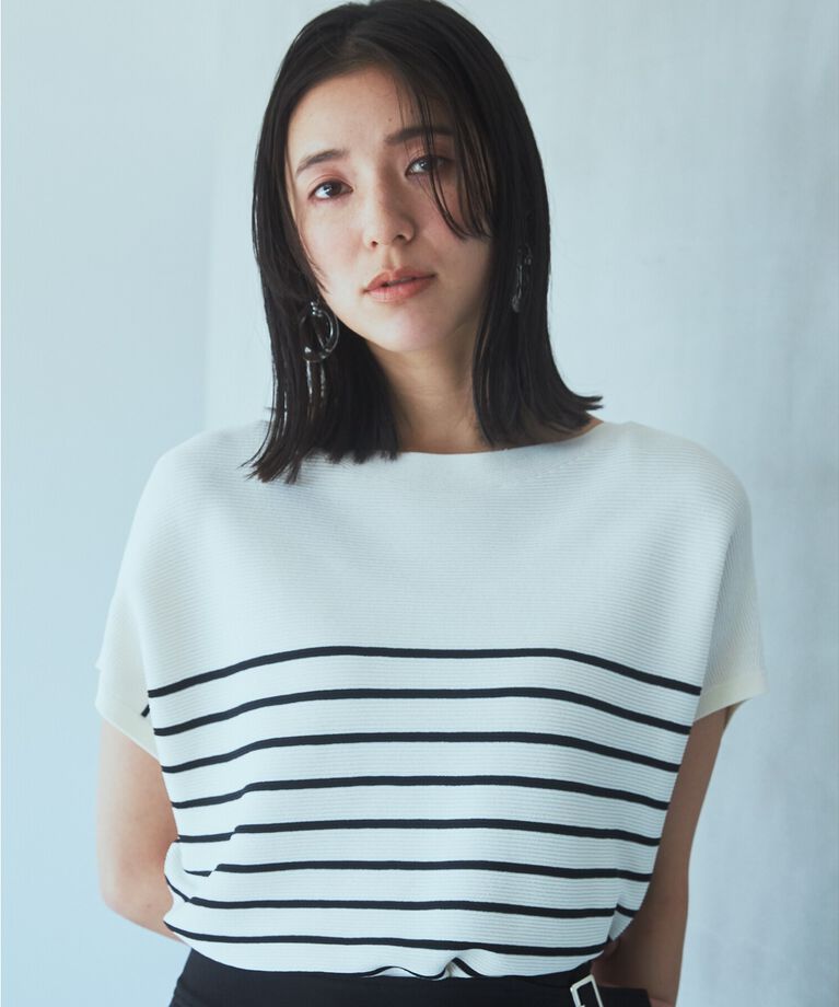 THE SHOP TK「【UVケア/アンチピリング/さらさら/洗える/WEB限定有】美人フレンチニット」|ニット・セーター|