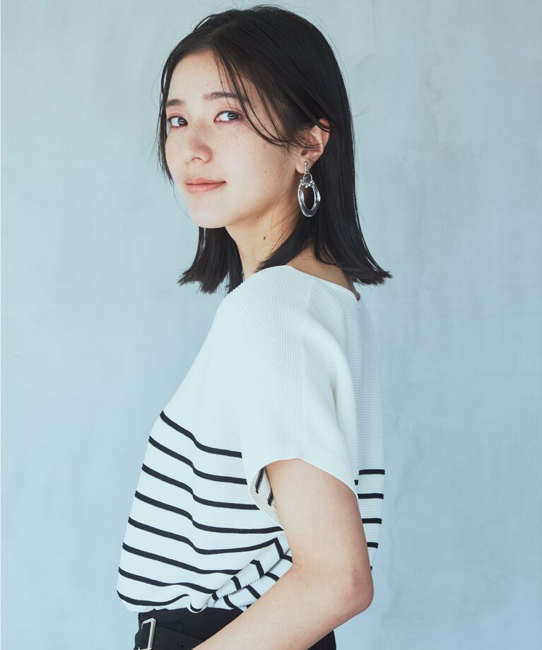 THE SHOP TK「【UVケア/アンチピリング/さらさら/洗える/WEB限定有】美人フレンチニット」|ニット・セーター|