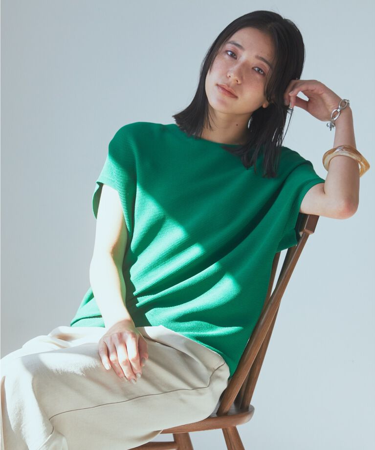 THE SHOP TK「【UVケア/アンチピリング/さらさら/洗える/WEB限定有】美人フレンチニット」|ニット・セーター|