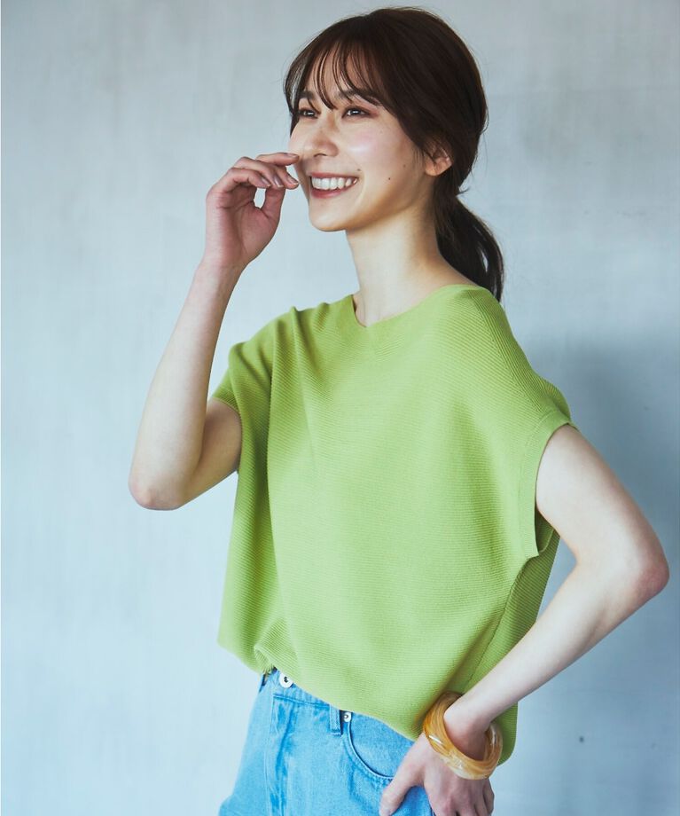 THE SHOP TK「【UVケア/アンチピリング/さらさら/洗える/WEB限定有】美人フレンチニット」|ニット・セーター|