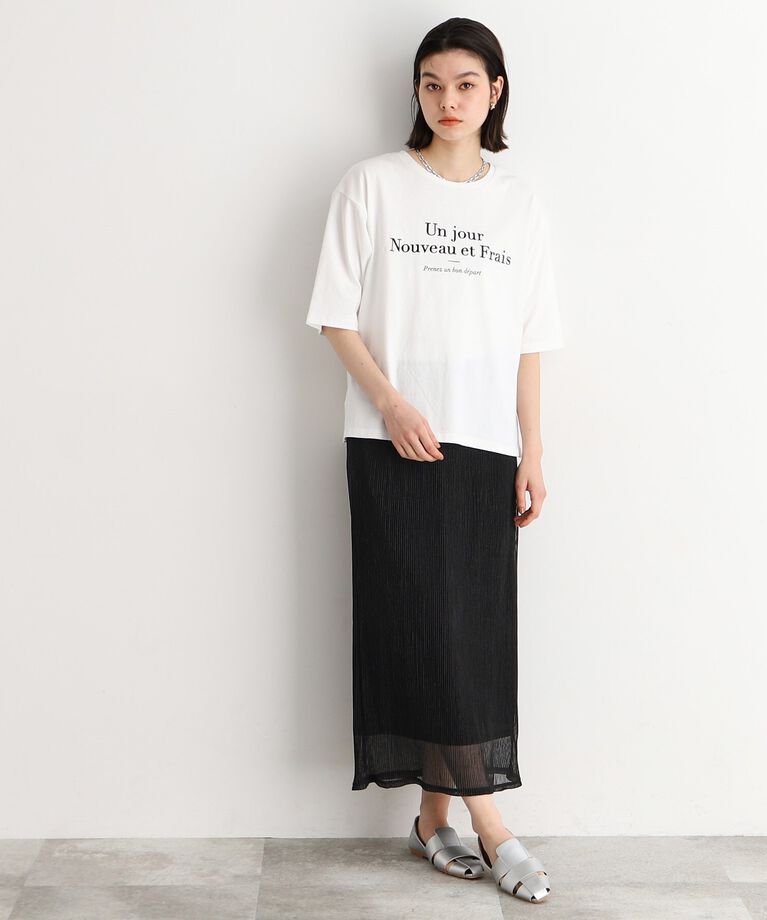 THE SHOP TK「シャイニーナロースカート【洗える】」|スカート|