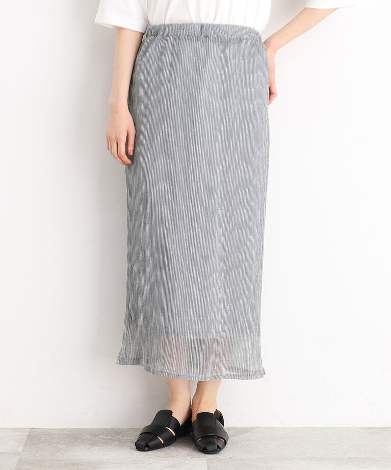 THE SHOP TK「シャイニーナロースカート【洗える】」|スカート|