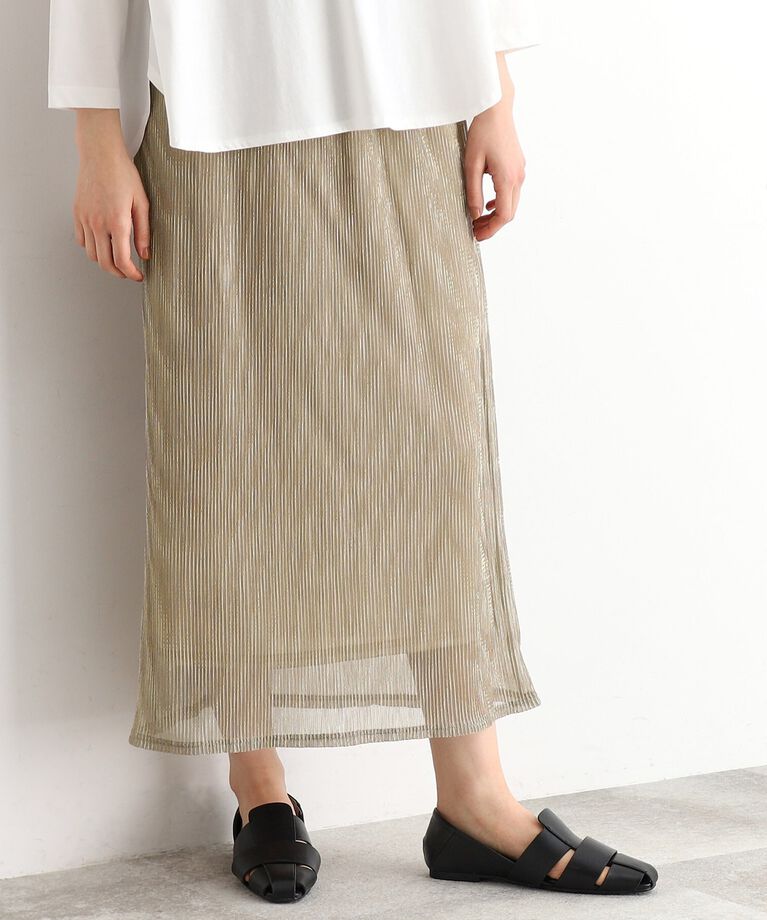 THE SHOP TK「シャイニーナロースカート【洗える】」|スカート|