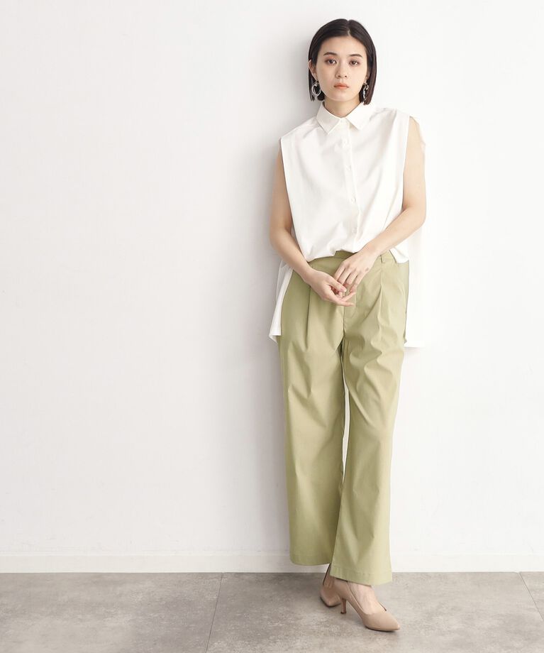 THE SHOP TK「【薄くて軽い！／接触冷感／洗える】ストレッチワイドパンツ」|その他|