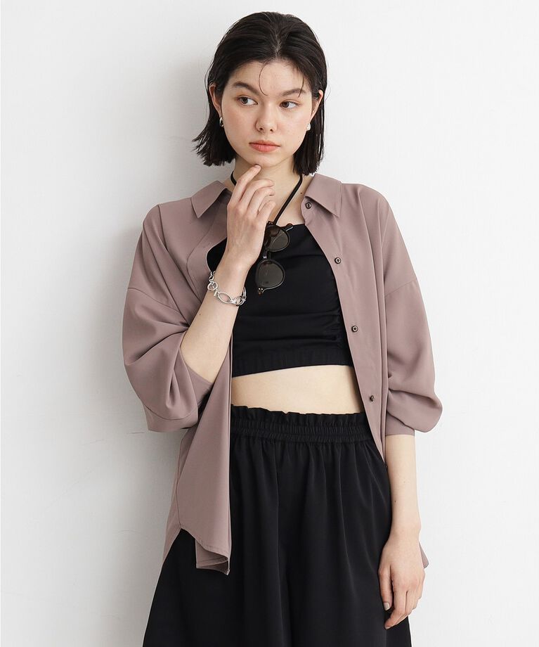 THE SHOP TK「【ラッシュガード/接触冷感/撥水/UVケア/洗える】MIZUGIWA_ラッシュガードシャツ」|シャツ・ブラウス|ﾄｰﾌﾟ(054)