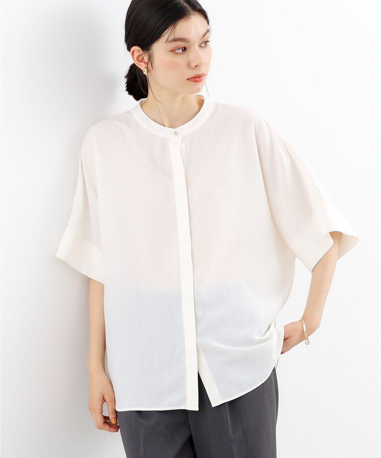 THE SHOP TK「【再登場／魅せる体型カバー服／洗える】ボイルドルマンブラウス」|シャツ・ブラウス|