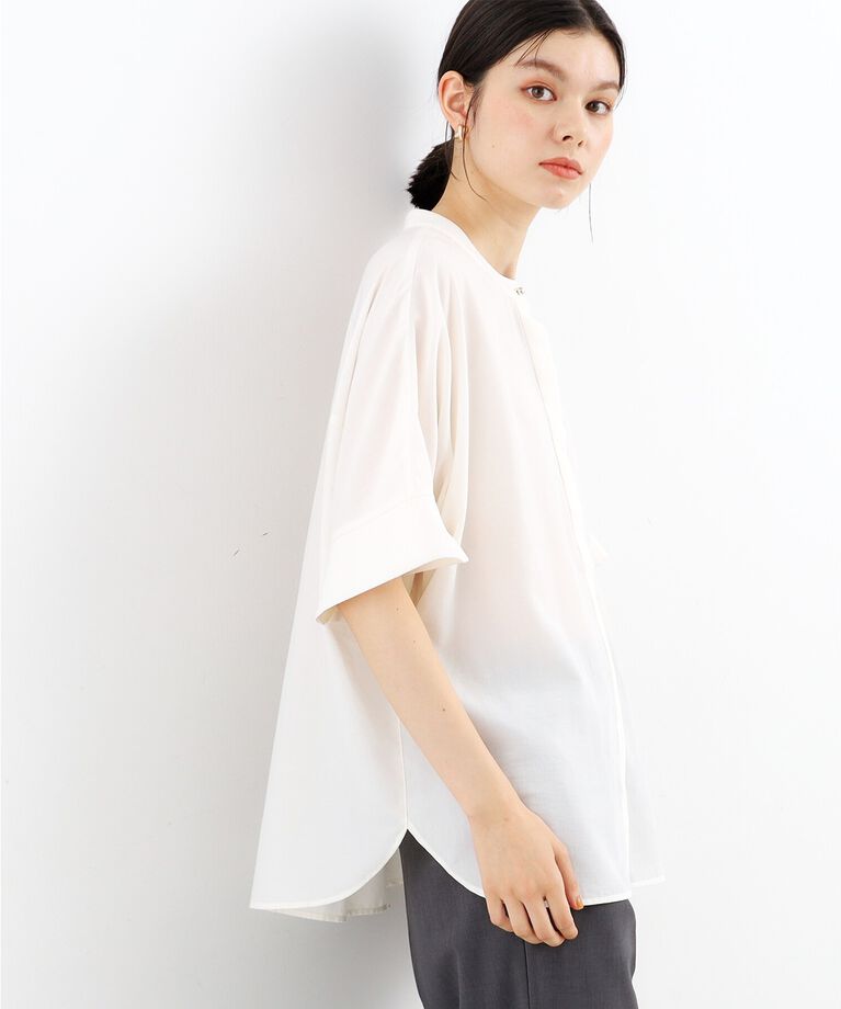 THE SHOP TK「【再登場／魅せる体型カバー服／洗える】ボイルドルマンブラウス」|シャツ・ブラウス|