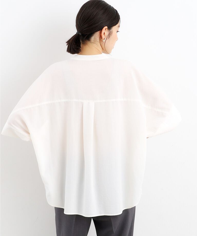 THE SHOP TK「【再登場／魅せる体型カバー服／洗える】ボイルドルマンブラウス」|シャツ・ブラウス|