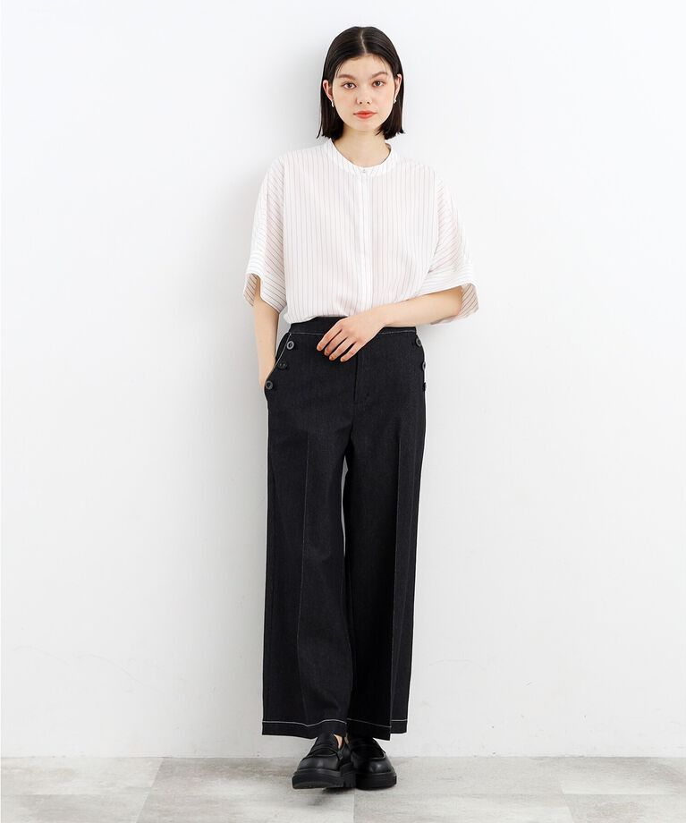 THE SHOP TK「【再登場／魅せる体型カバー服／洗える】ボイルドルマンブラウス」|シャツ・ブラウス|