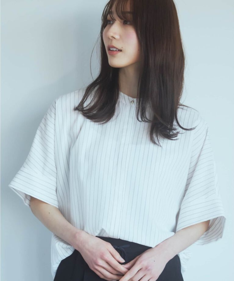 THE SHOP TK「【再登場／魅せる体型カバー服／洗える】ボイルドルマンブラウス」|シャツ・ブラウス|