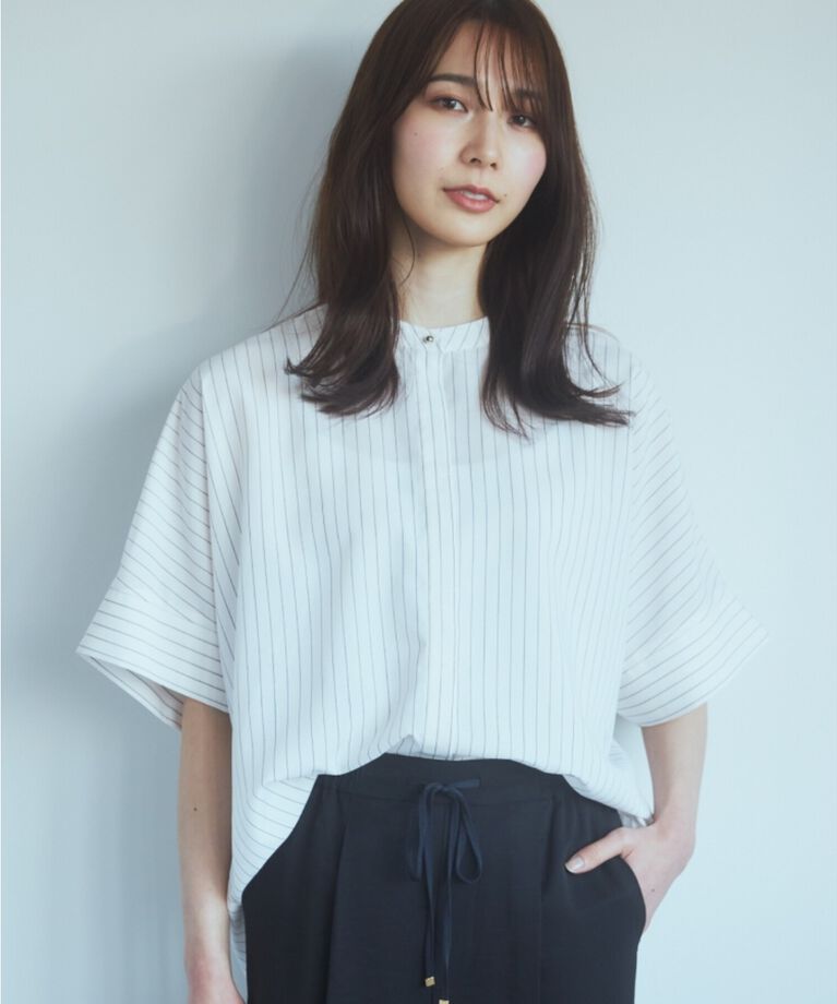 THE SHOP TK「【再登場／魅せる体型カバー服／洗える】ボイルドルマンブラウス」|シャツ・ブラウス|