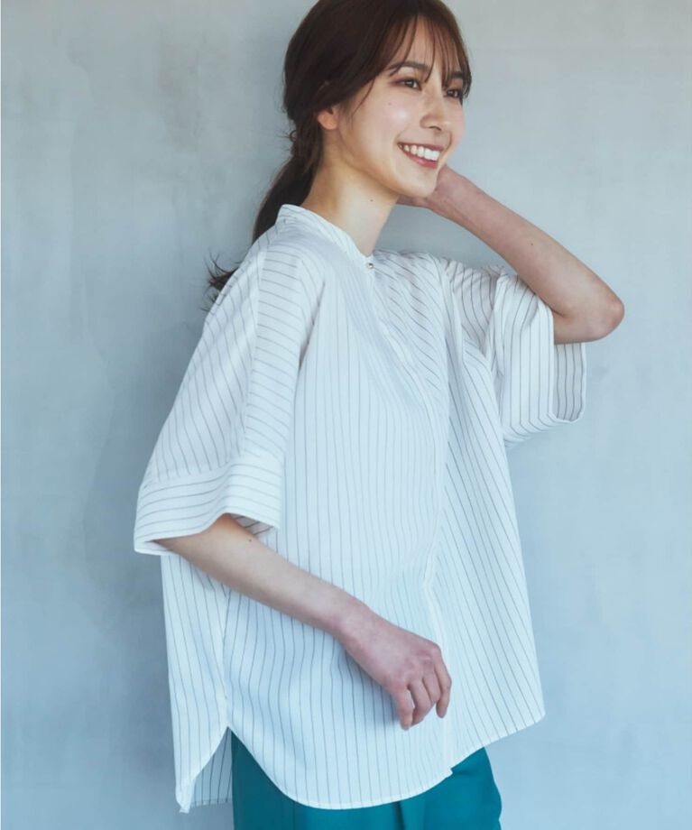 THE SHOP TK「【再登場／魅せる体型カバー服／洗える】ボイルドルマンブラウス」|シャツ・ブラウス|