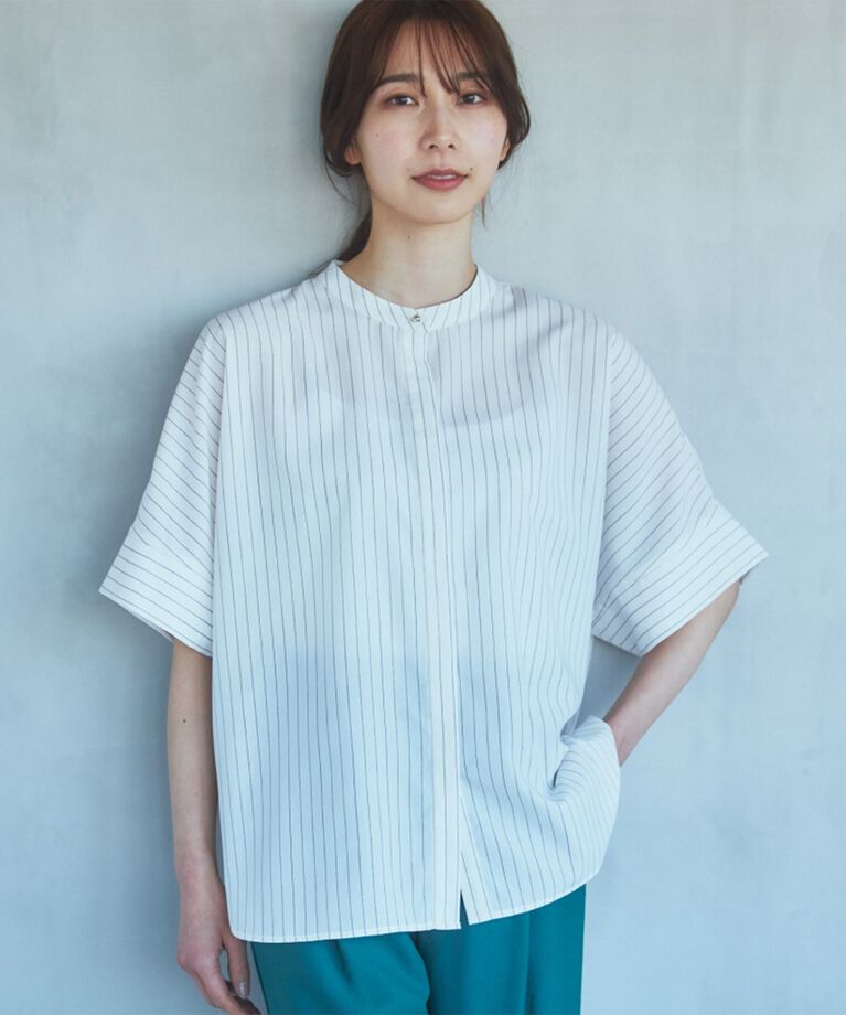 THE SHOP TK「【再登場／魅せる体型カバー服／洗える】ボイルドルマンブラウス」|シャツ・ブラウス|ｽﾐｸﾛ(318)