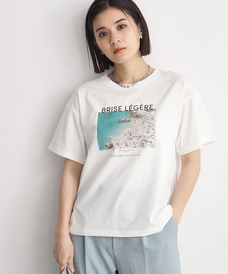 THE SHOP TK「【接触冷感／UVケア／アンチピリング／洗える】アソートプリントTシャツ」|Tシャツ・カットソー|ｵﾌﾎﾜｲﾄ(103)
