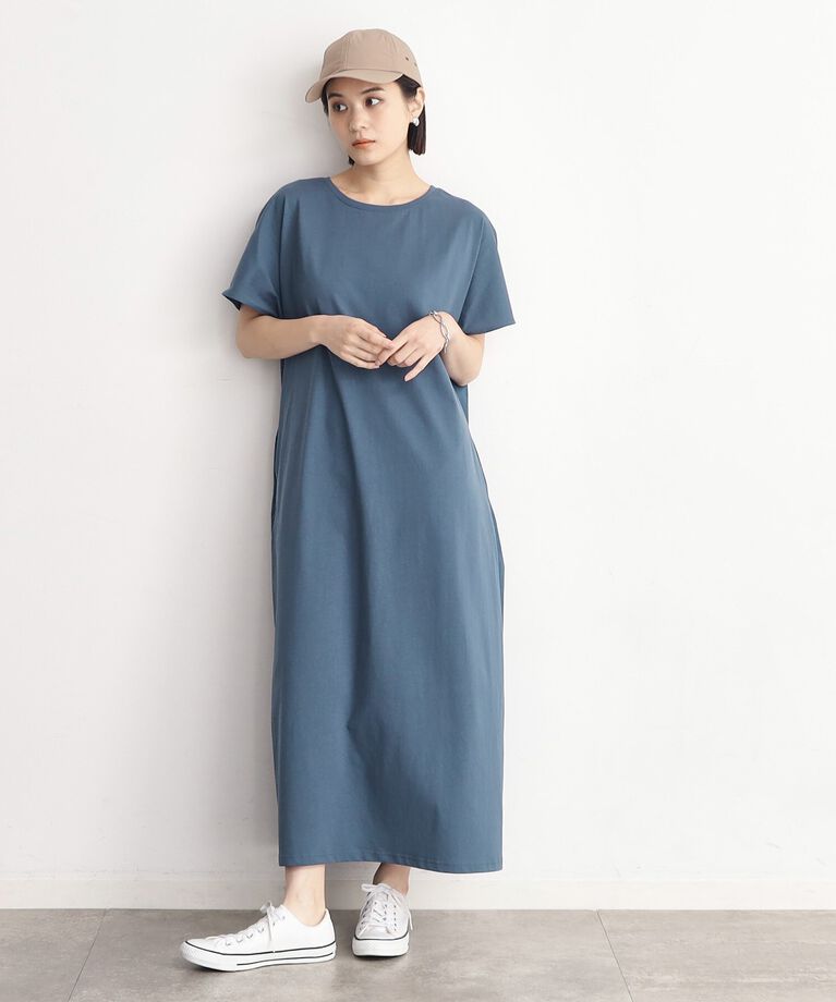 THE SHOP TK「バックギャザー切り替えワンピース【洗える】」|ワンピース|