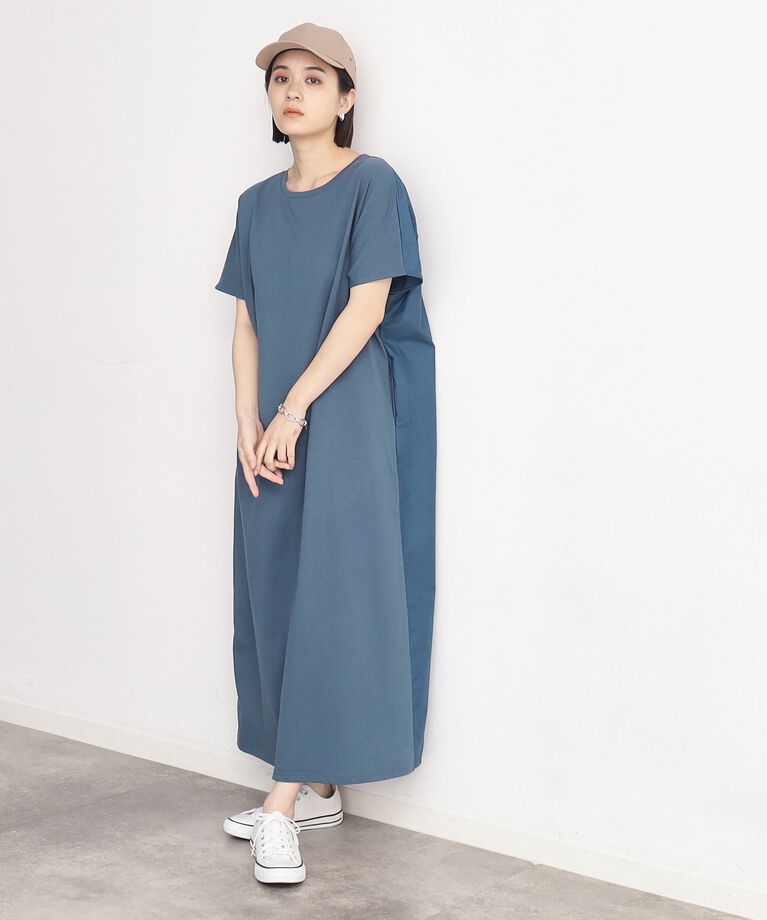 THE SHOP TK「バックギャザー切り替えワンピース【洗える】」|ワンピース|