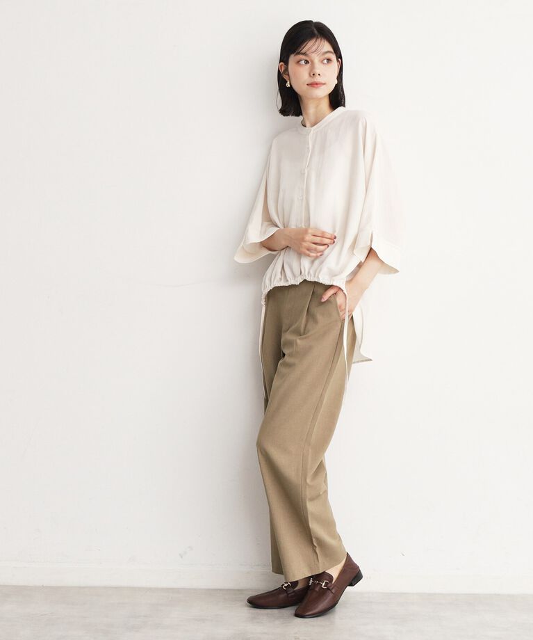 THE SHOP TK「【美脚・細見え/セットUP可】ツイル＆シャンブレーワイドパンツ/洗える」|その他|