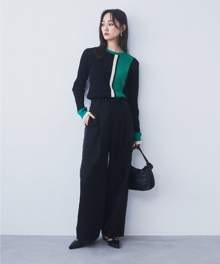 THE SHOP TK「ラインワイドパンツ」|その他|