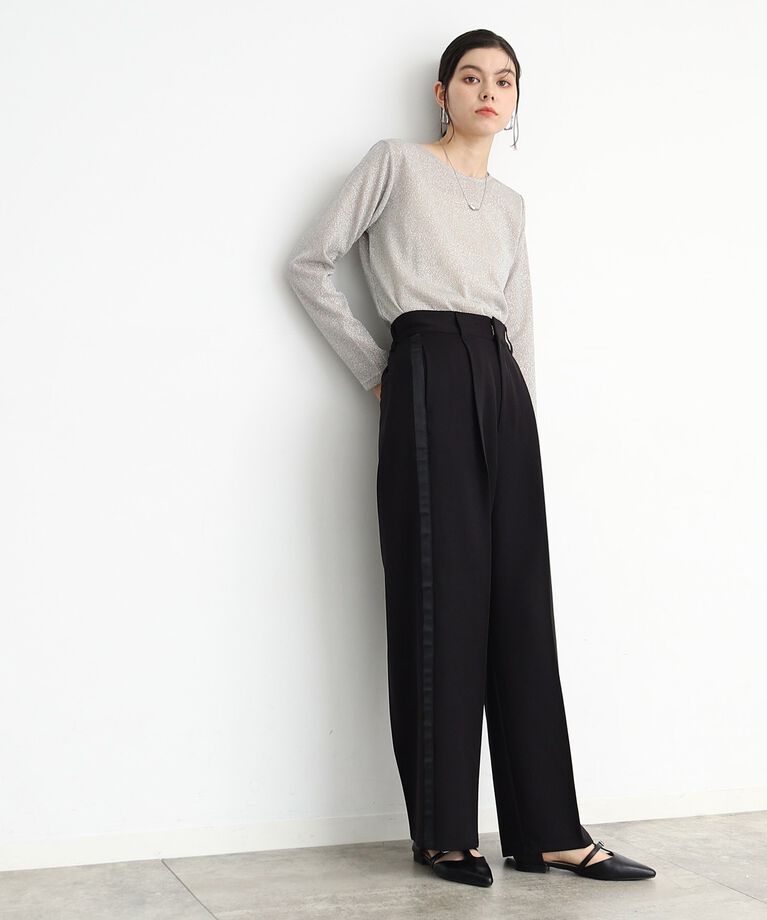 THE SHOP TK「ラインワイドパンツ」|その他|