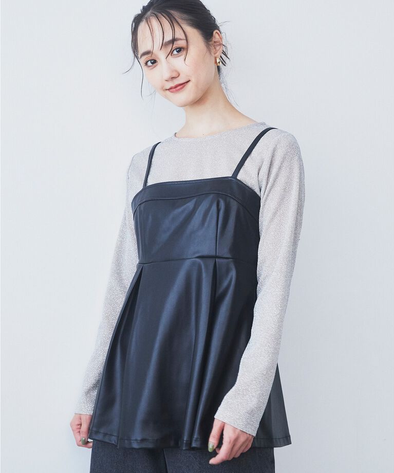 THE SHOP TK「ラメシアーパワーネットプルオーバー」|Tシャツ・カットソー|