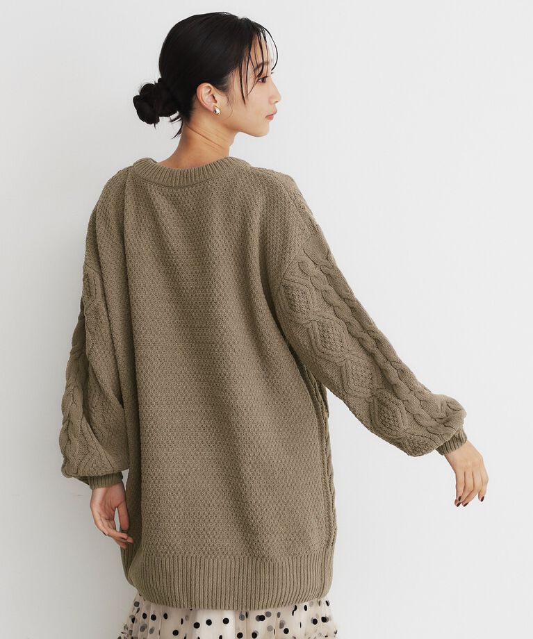 THE SHOP TK「マットモールケーブルチュニック【洗える】」|チュニック|