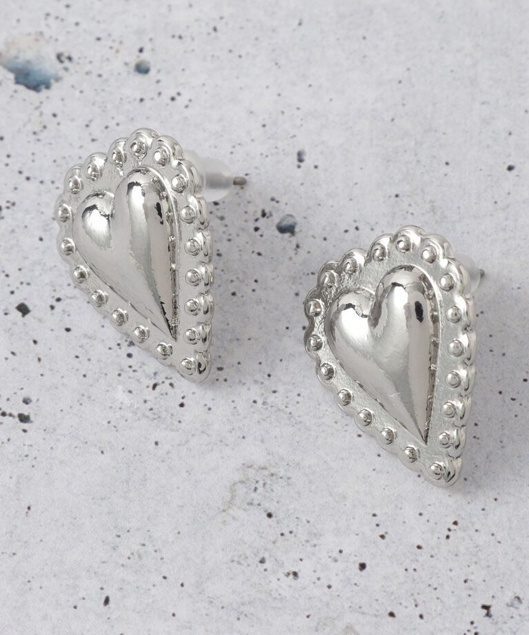THE SHOP TK「アンティーク風ハートピアス＆イヤリング」|ピアス|ｼﾙﾊﾞｰﾋﾟｱｽ(006)