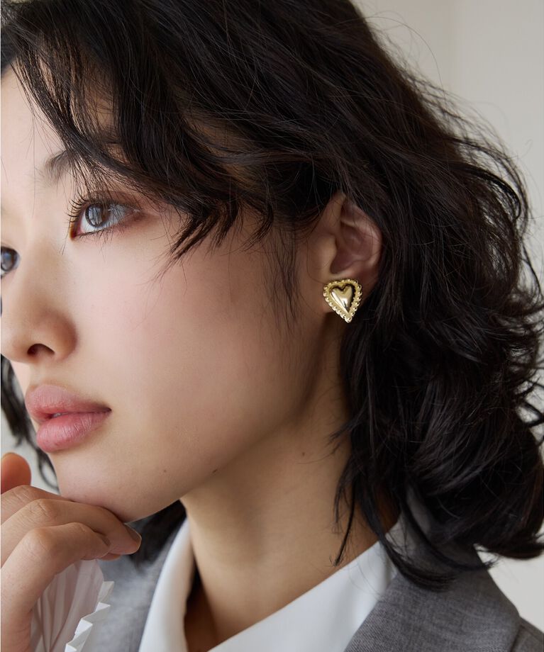 THE SHOP TK「アンティーク風ハートピアス＆イヤリング」|ピアス|