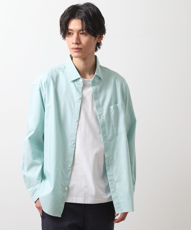 THE SHOP TK「綿麻ポリCOOLMAX（R）長袖シャツ」|シャツ・ブラウス|