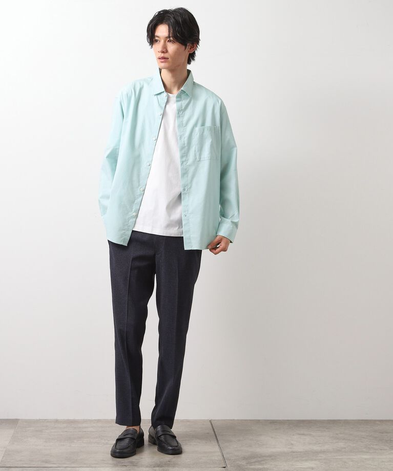 THE SHOP TK「綿麻ポリCOOLMAX（R）長袖シャツ」|シャツ・ブラウス|