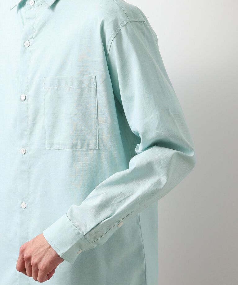 THE SHOP TK「綿麻ポリCOOLMAX（R）長袖シャツ」|シャツ・ブラウス|
