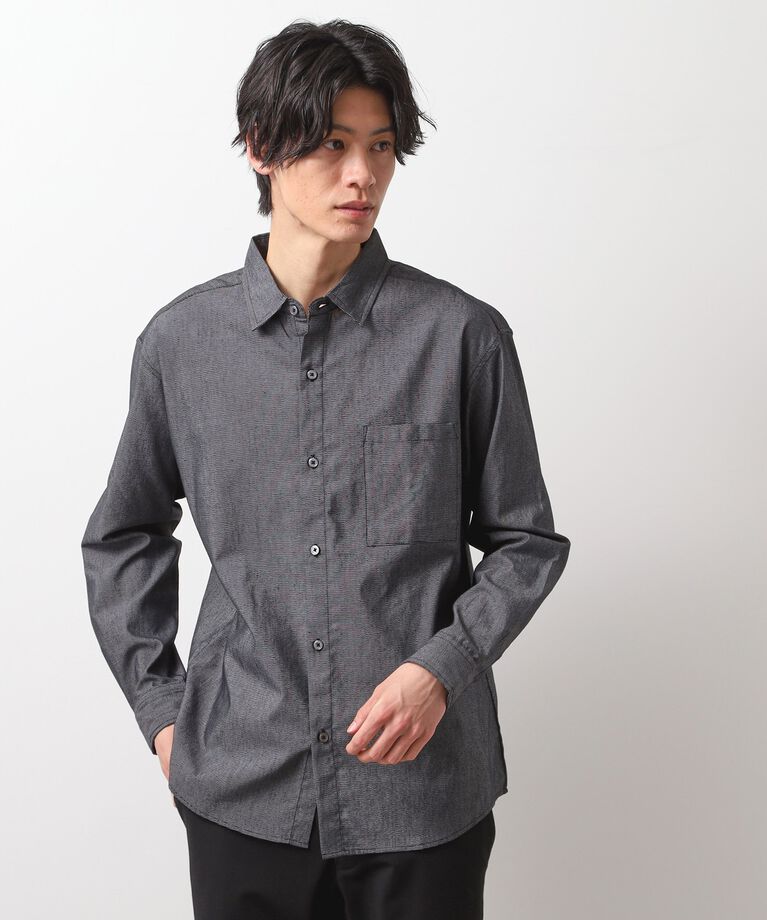 THE SHOP TK「綿麻ポリCOOLMAX（R）長袖シャツ」|シャツ・ブラウス|
