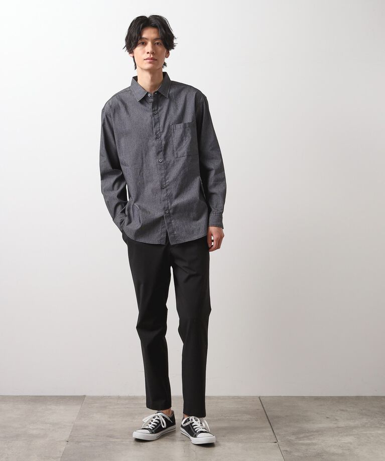 THE SHOP TK「綿麻ポリCOOLMAX（R）長袖シャツ」|シャツ・ブラウス|
