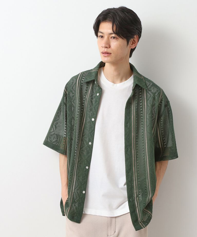 THE SHOP TK「クラフトレースアンサンブルシャツ【半袖Tシャツ付き】」|シャツ・ブラウス|
